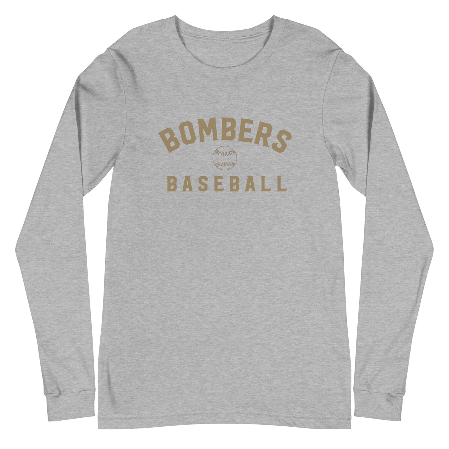 Bombers Baseball Arc Long-Sleeve Tee | Bella + Canvas