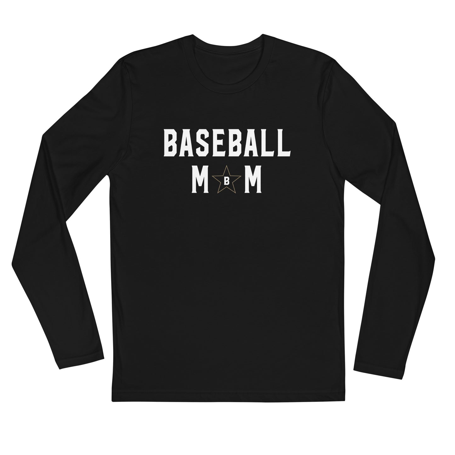 Bombers Baseball Mom Star Long Sleeve Fitted Crew | Next Level