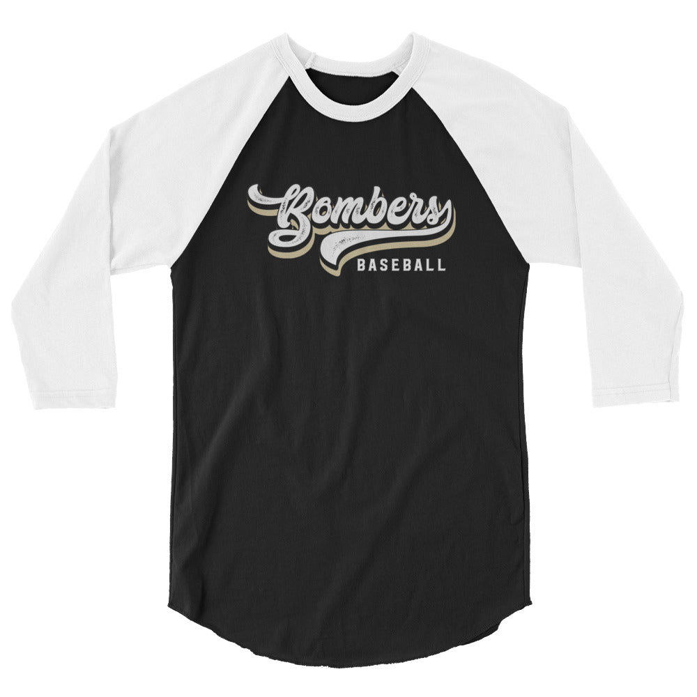 Bombers Script 3/4 Sleeve Raglan Tee