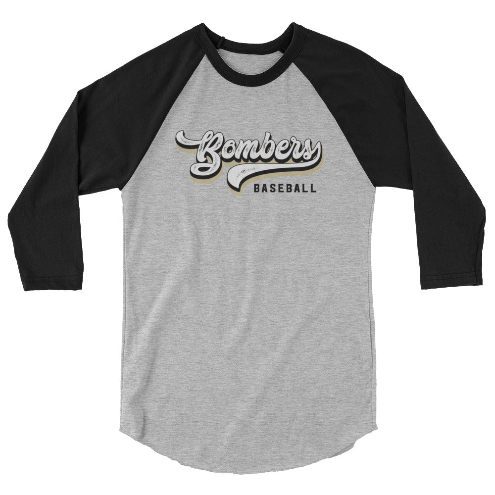 Bombers Script 3/4 Sleeve Raglan Tee