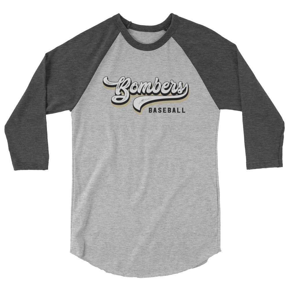 Bombers Script 3/4 Sleeve Raglan Tee