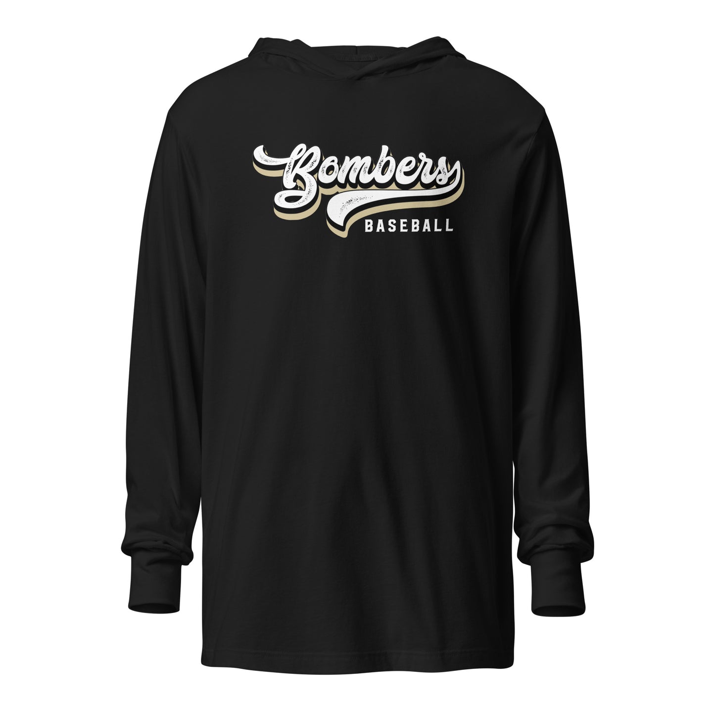 Bombers Script Hooded Long-Sleeve Tee | Bella + Canvas