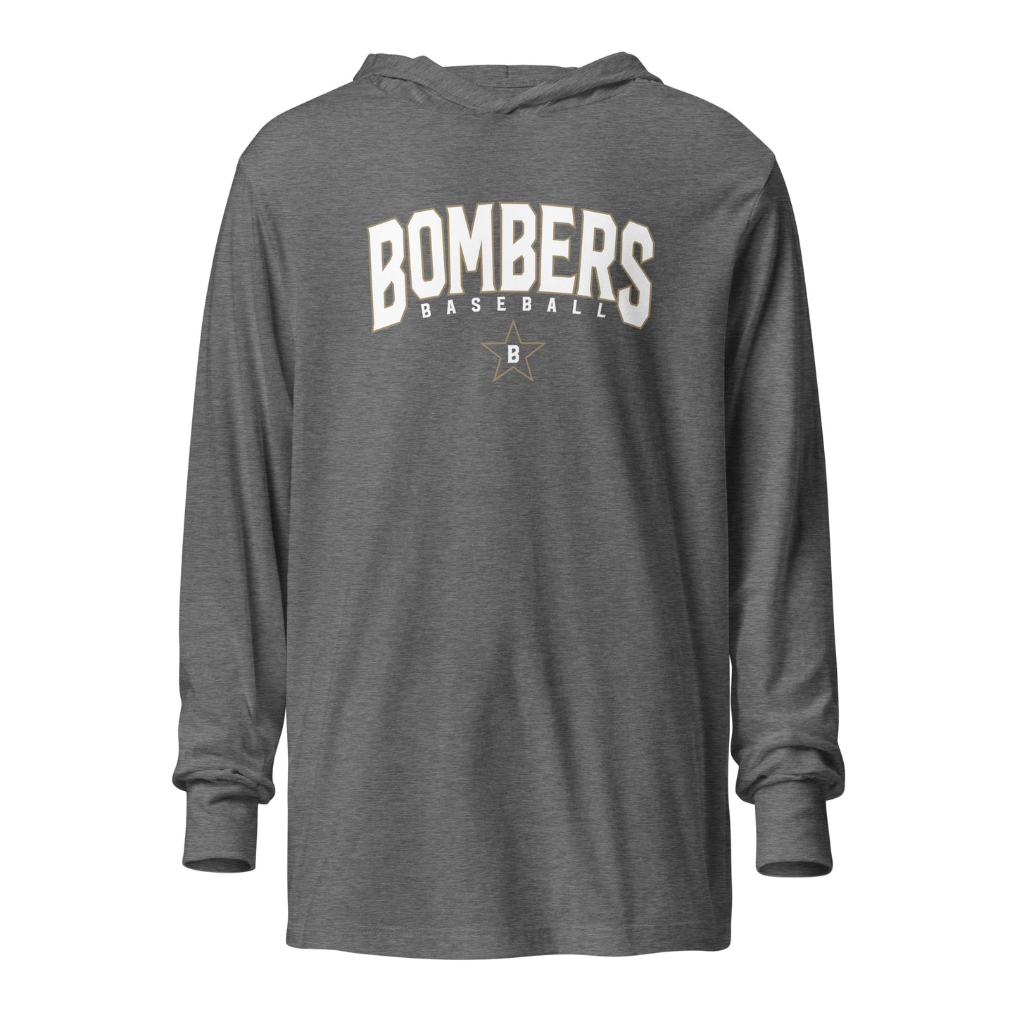 Bombers Bookend Hooded Long-Sleeve Tee | Bella + Canvas