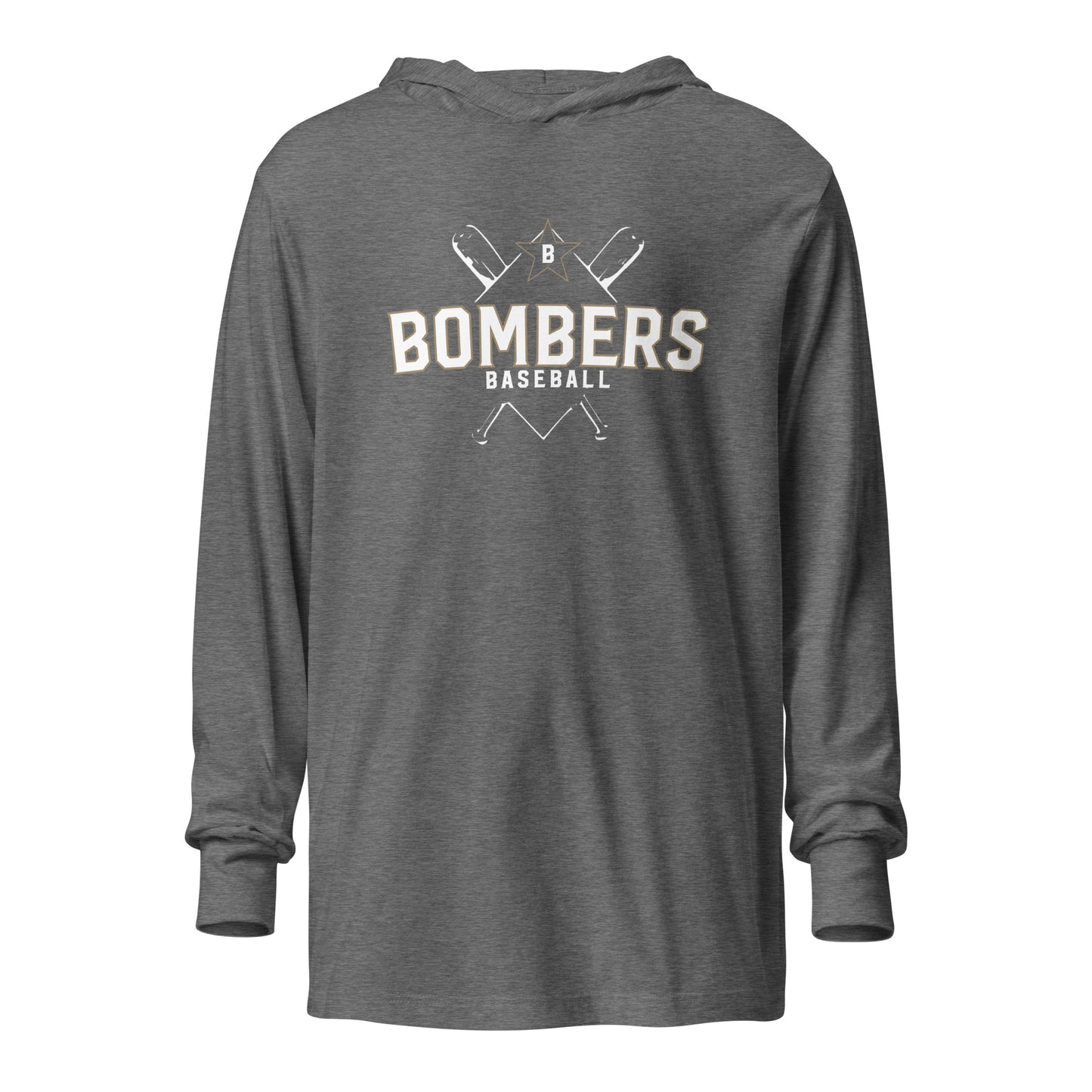 Bombers Cross Hooded Long-Sleeve Tee | Bella + Canvas