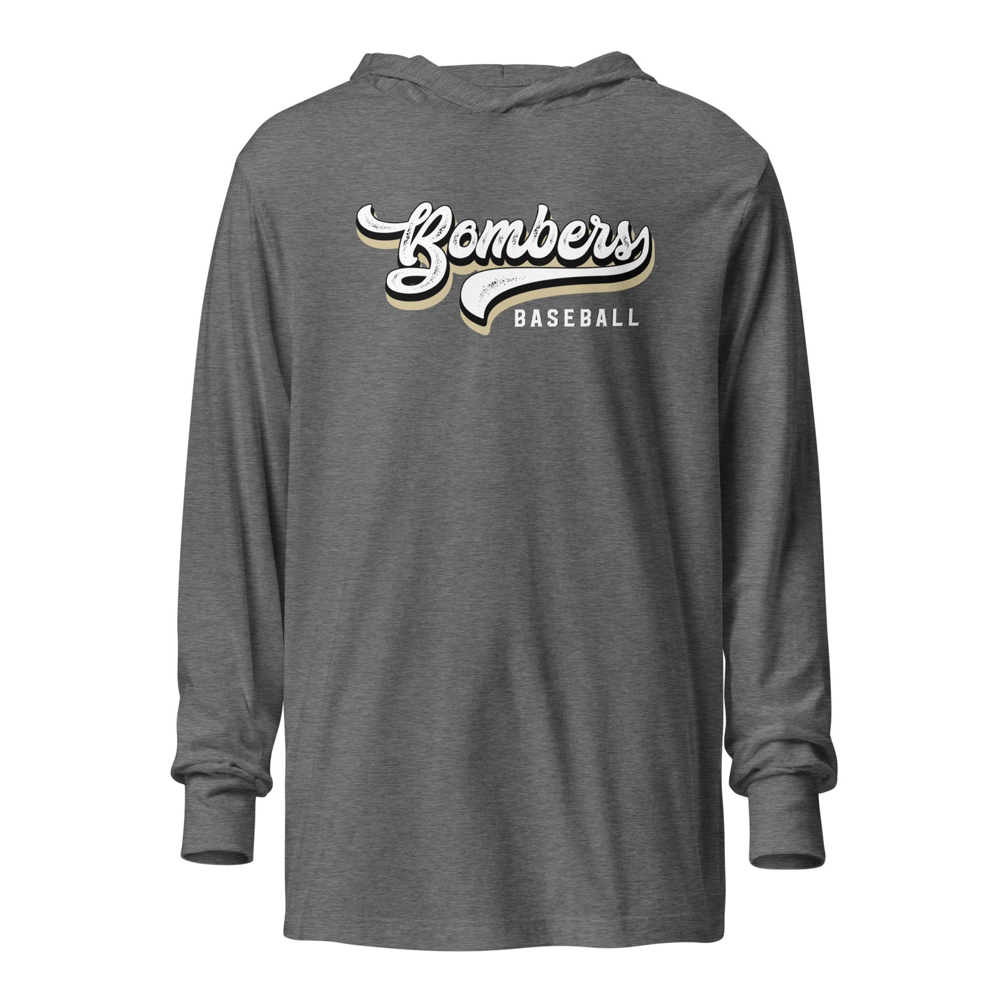 Bombers Script Hooded Long-Sleeve Tee | Bella + Canvas