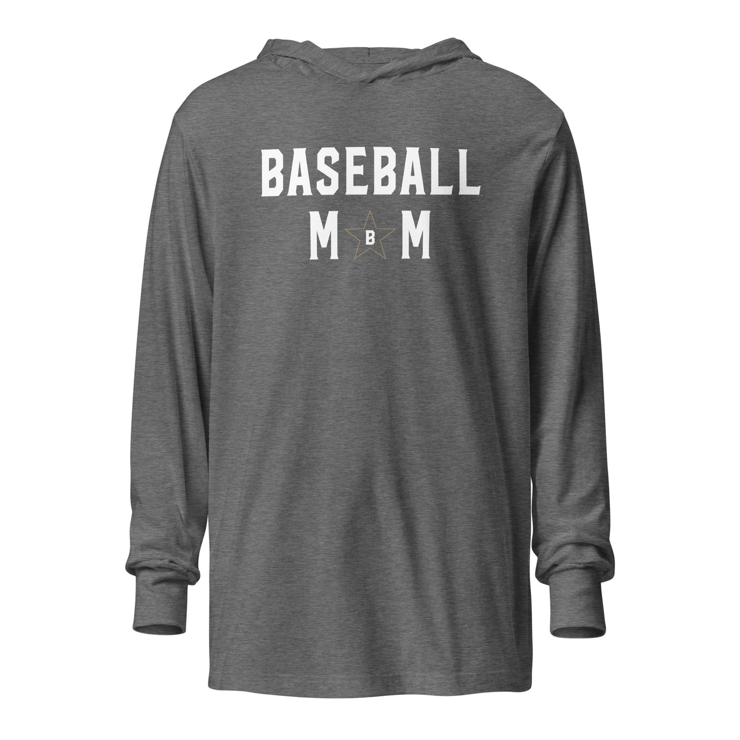 Bombers Baseball Mom Star Hooded Long-Sleeve Tee | Bella + Canvas