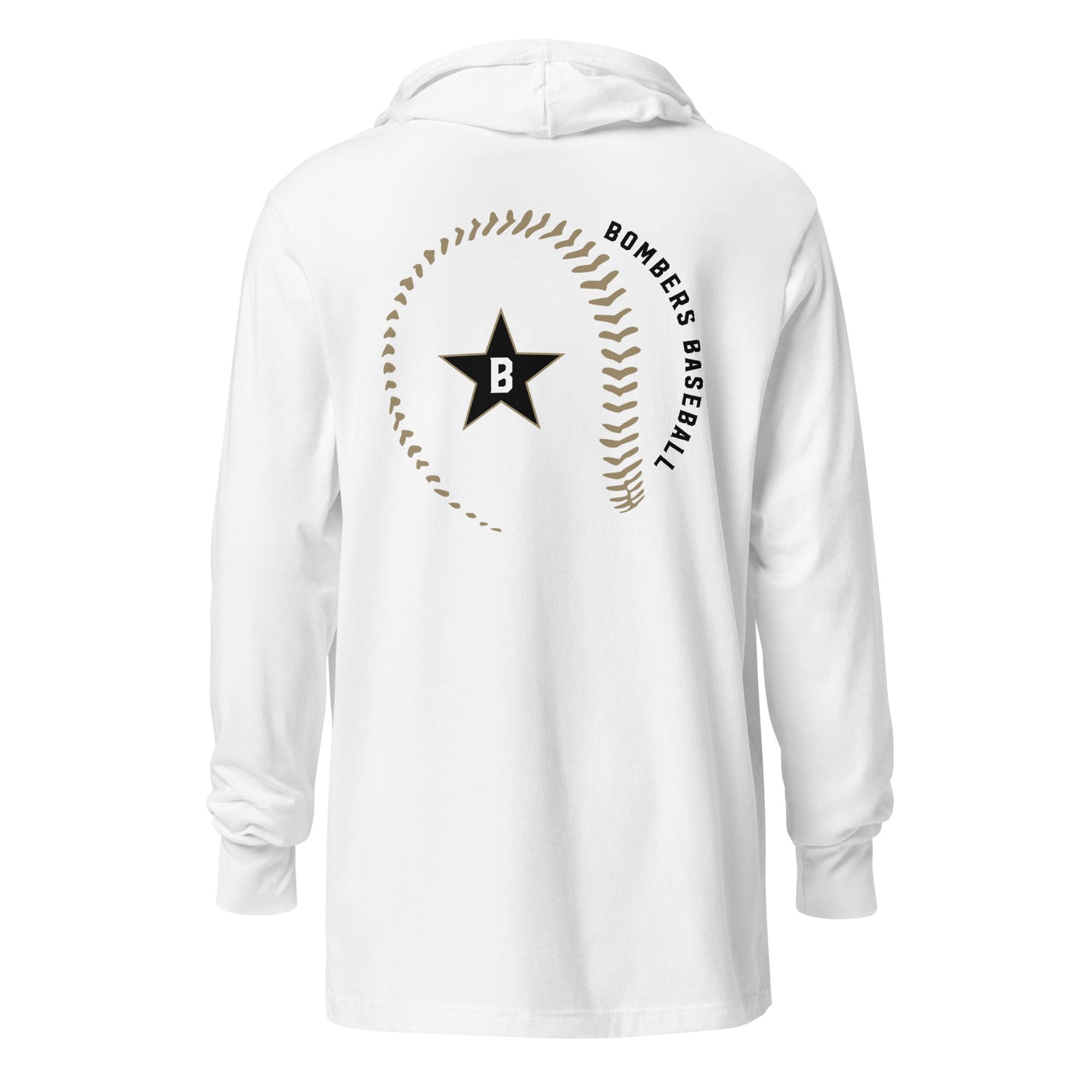 Bombers Baseball Hooded Long-Sleeve Tee | Bella + Canvas