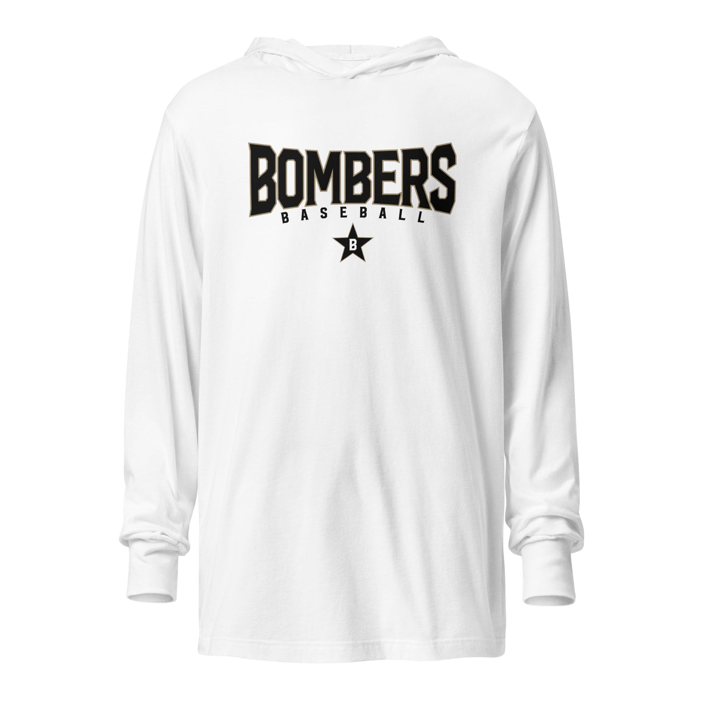 Bombers Squeeze Hooded Long-Sleeve Tee | Bella + Canvas