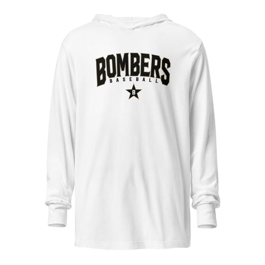 Bombers Bookend Hooded Long-Sleeve Tee | Bella + Canvas