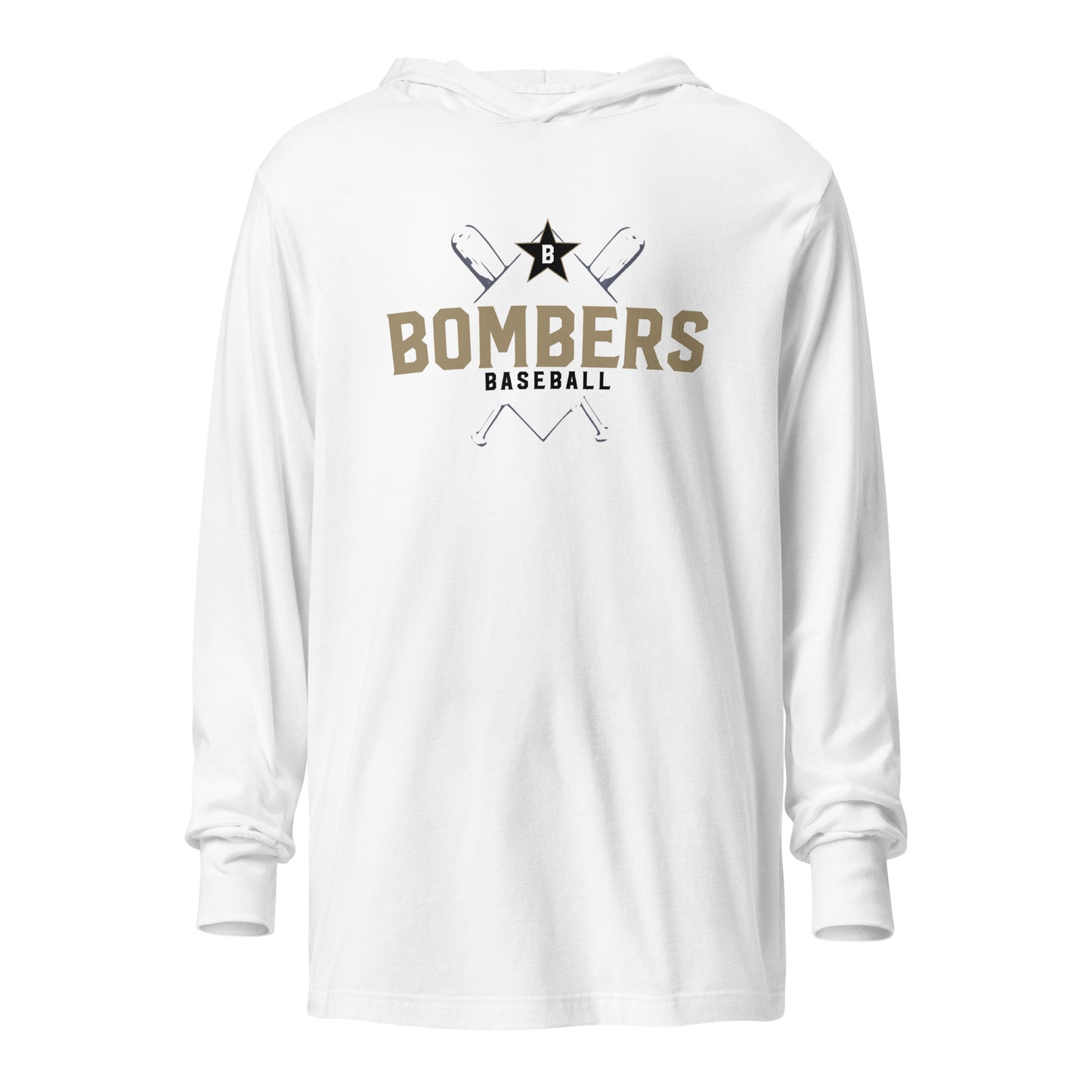 Bombers Cross Hooded Long-Sleeve Tee | Bella + Canvas