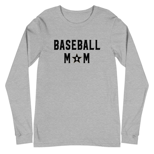 Bombers Baseball Mom Star Long-Sleeve Tee | Bella + Canvas