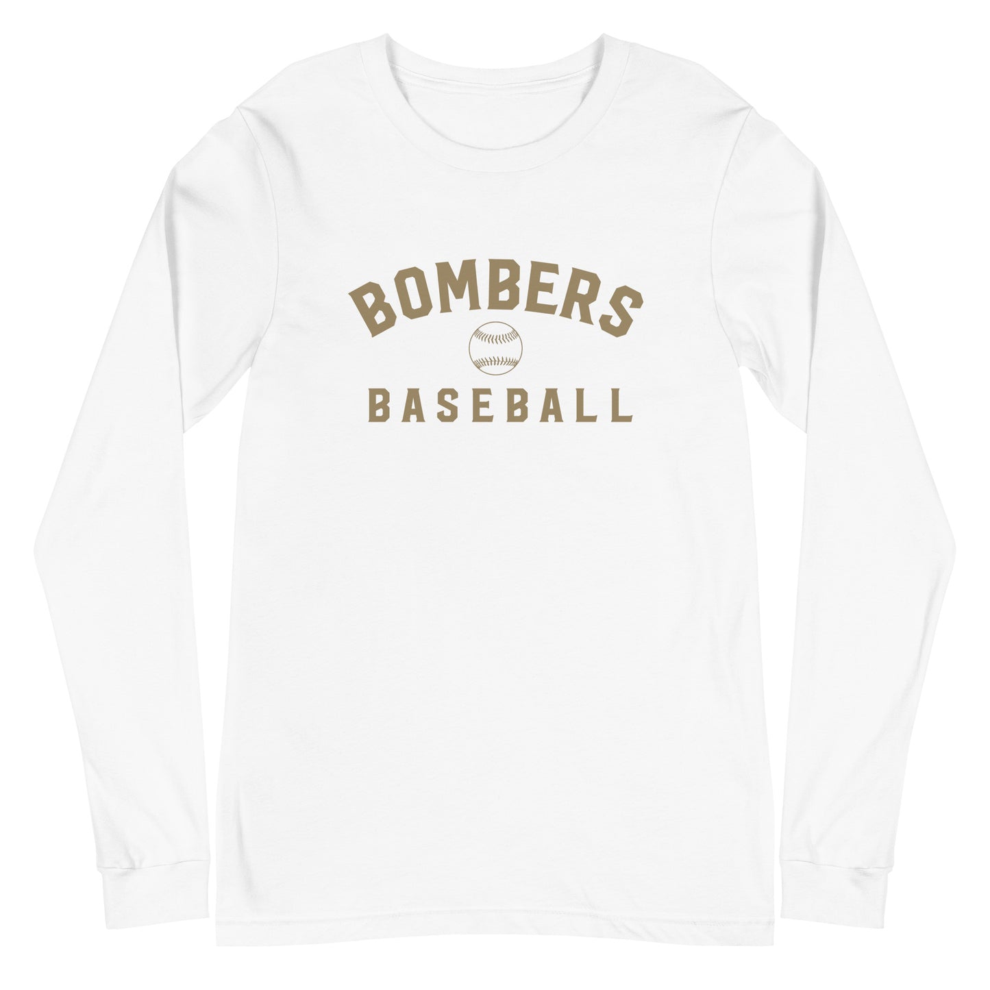 Bombers Baseball Arc Long-Sleeve Tee | Bella + Canvas